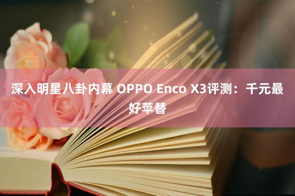 深入明星八卦内幕 OPPO Enco X3评测：千元最好苹替